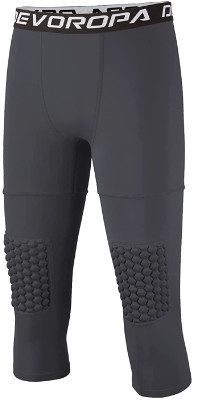 DEVOROPA Youth Boys’ Compression Pants with Knee Pads